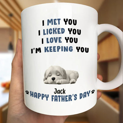 Sleeping Dog I Love You Dad - Personalized Mug