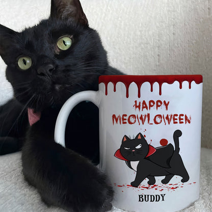 Spooky Fluffy Cat - Personalized Mug
