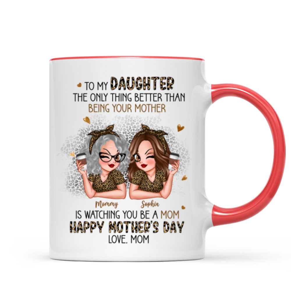 Leopard Pattern To My Daughter From Mom Happy Mother's Day Personalized Mug, Gift For Daughter