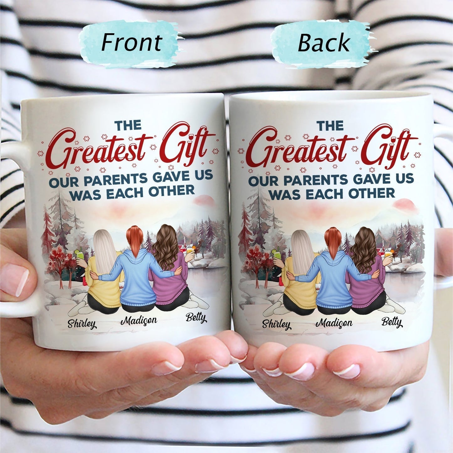 The Greatest Gift Our Parents Gave Us Was Each Other - Christmas Gift For Sibling, Sister, Brother - Personalized Mug