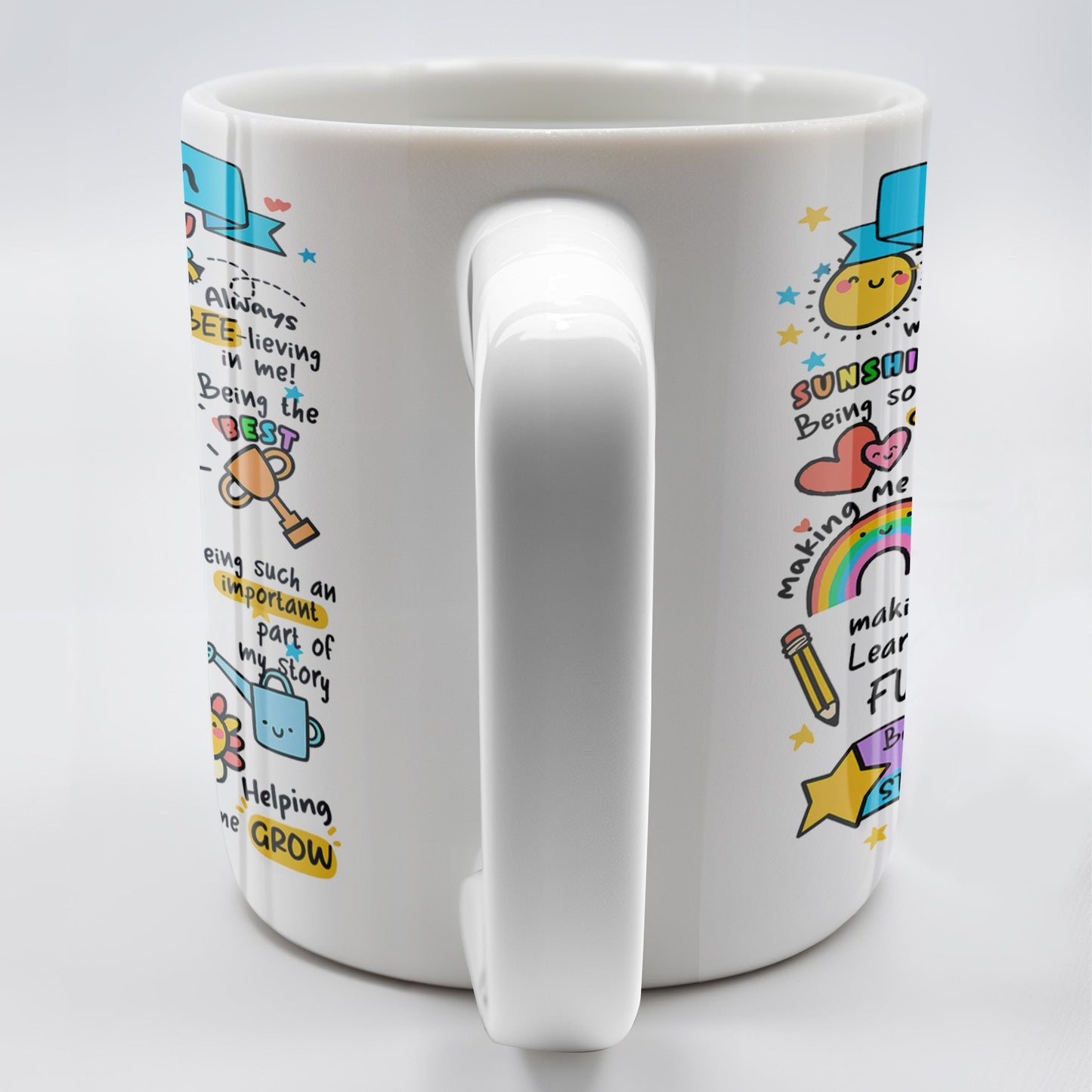 Thank You For Filling My Days With Sunshine, Heart, Star - Personalized Custom Coffee Mug - TEACH047_MG