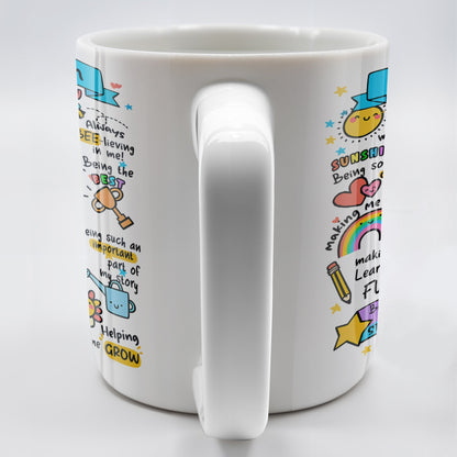 Thank You For Filling My Days With Sunshine, Heart, Star - Personalized Custom Coffee Mug - TEACH047_MG