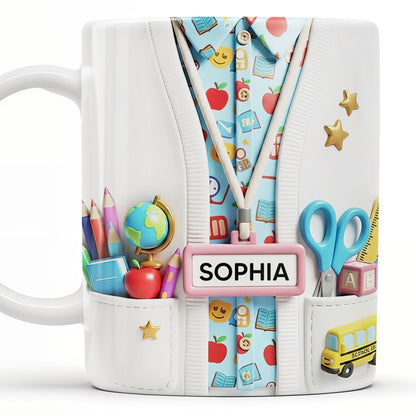 Teacher Nutritional Facts, Classroom Supplies - Personalized Custom Coffee Mug - TEACH061_MG