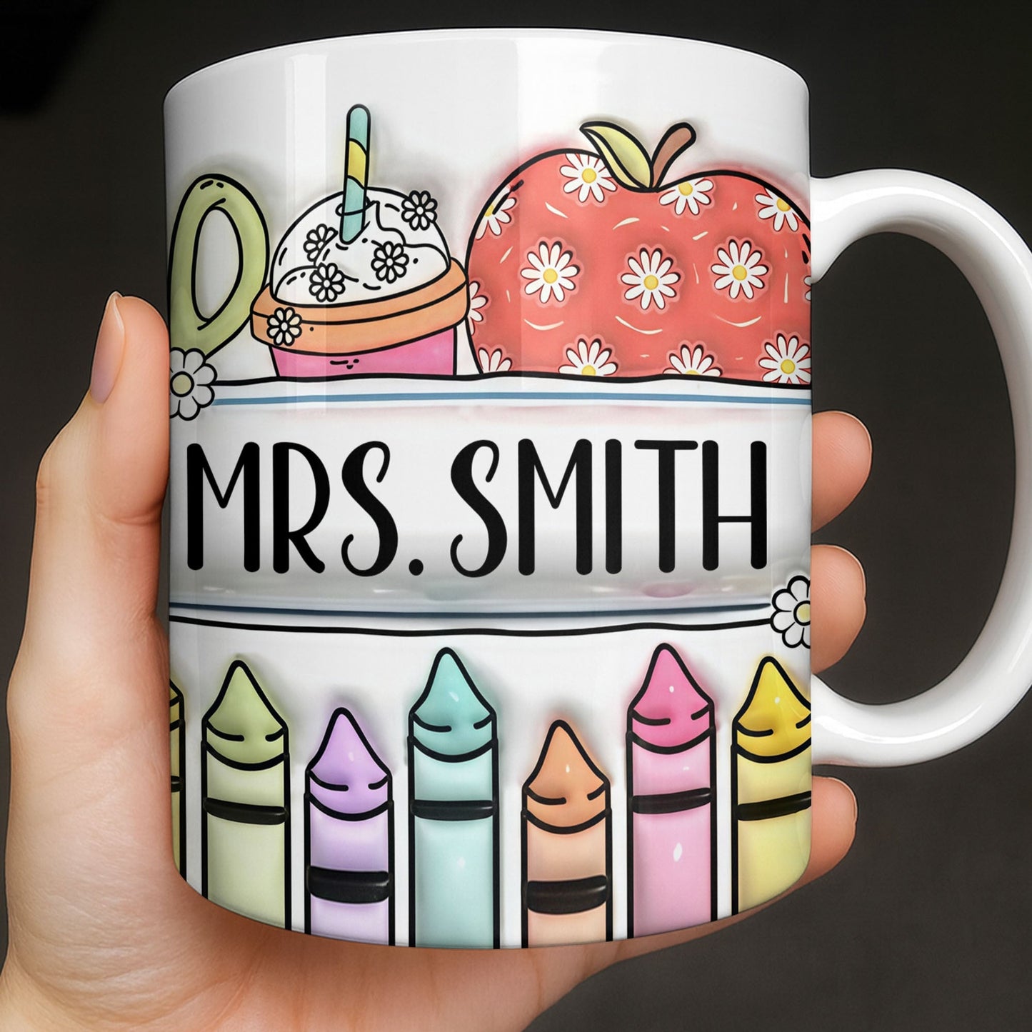 It Takes A Big Heart To Teach Little Minds Mug Design - Personalized Custom Coffee Mug - TEACH066_MG