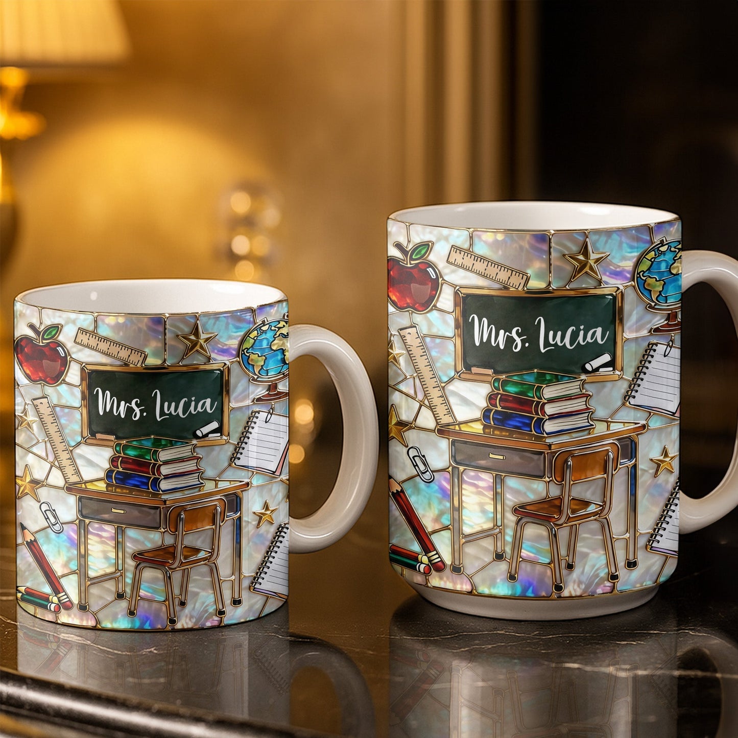 Celebrate Your Favorite Teacher With Classroom Essentials - Personalized Custom Coffee Mug - TEACH070_MG