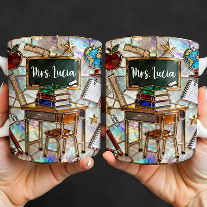 Celebrate Your Favorite Teacher With Classroom Essentials - Personalized Custom Coffee Mug - TEACH070_MG