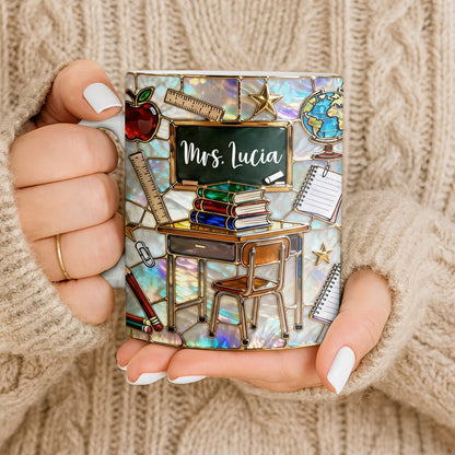 Celebrate Your Favorite Teacher With Classroom Essentials - Personalized Custom Coffee Mug - TEACH070_MG
