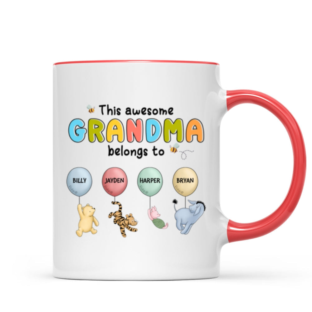 This Grandma Mom Belongs To Cute Characters Personalized Mug