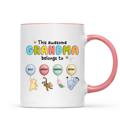 This Grandma Mom Belongs To Cute Characters Personalized Mug
