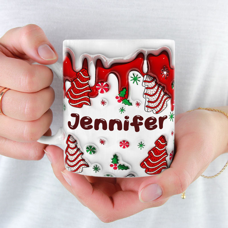 Hot Cocoa Warm Hearts - Family Personalized Custom 3D Inflated Effect Printed Mug - Christmas Gift For Family Members