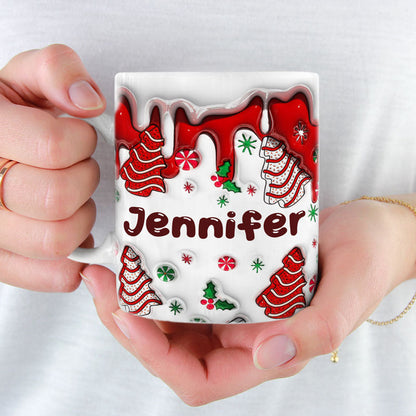 Hot Cocoa Warm Hearts - Family Personalized Custom 3D Inflated Effect Printed Mug - Christmas Gift For Family Members