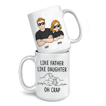 Like Father Like Son - Family Personalized Custom Mug - Gift For Family Members