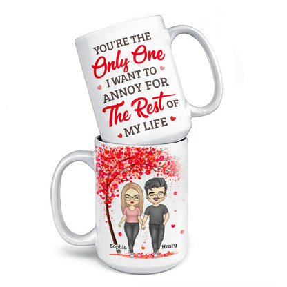 I Just Want To Hold Your Hand Forever - Couple Personalized Custom Mug - Gift For Husband Wife, Anniversary