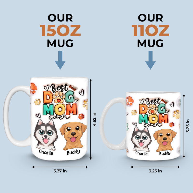 Life Would Be Ruff Without You - Dog Personalized Custom 3D Inflated Effect Printed Mug - Gift For Pet Owners, Pet Lovers