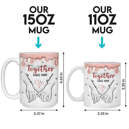 Custom Photo Forever And Always - Couple Personalized Custom 3D Inflated Effect Printed Mug - Gift For Husband Wife, Anniversary