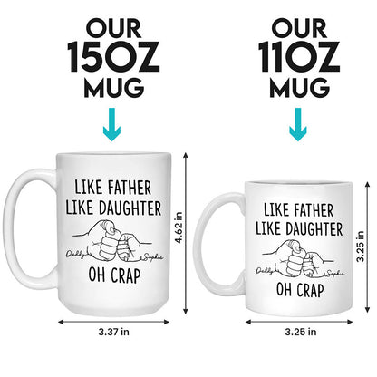 Like Father Like Son - Family Personalized Custom Mug - Gift For Family Members
