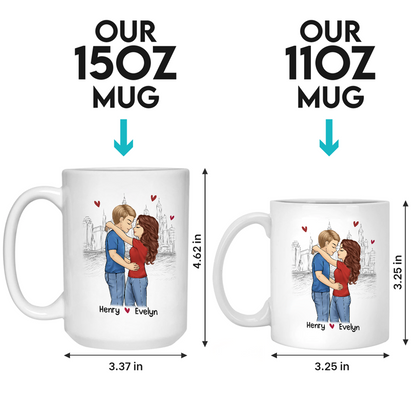 Congrats On Being My Bestfriend - Couple Personalized Custom Mug - Gift For Husband Wife, Anniversary
