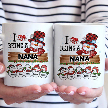Blessed To Be Called Grandma - Family Personalized Custom Mug - Christmas Gift For Grandma