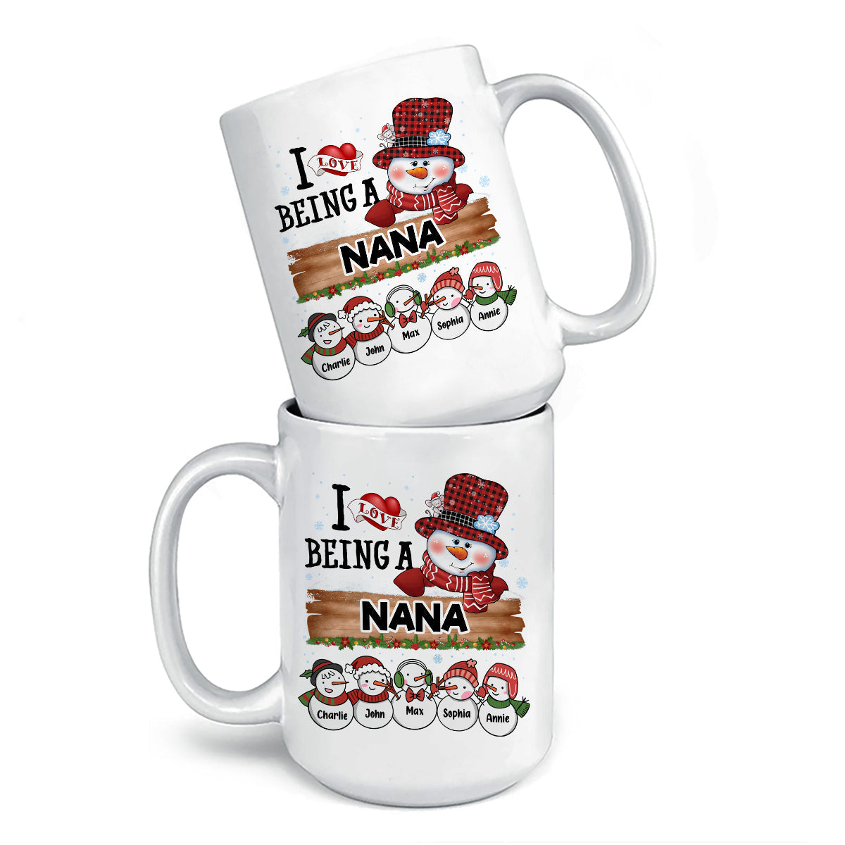 Blessed To Be Called Grandma - Family Personalized Custom Mug - Christmas Gift For Grandma