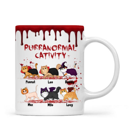 Halloween Spooky Fluffy Cat Personalized Mug