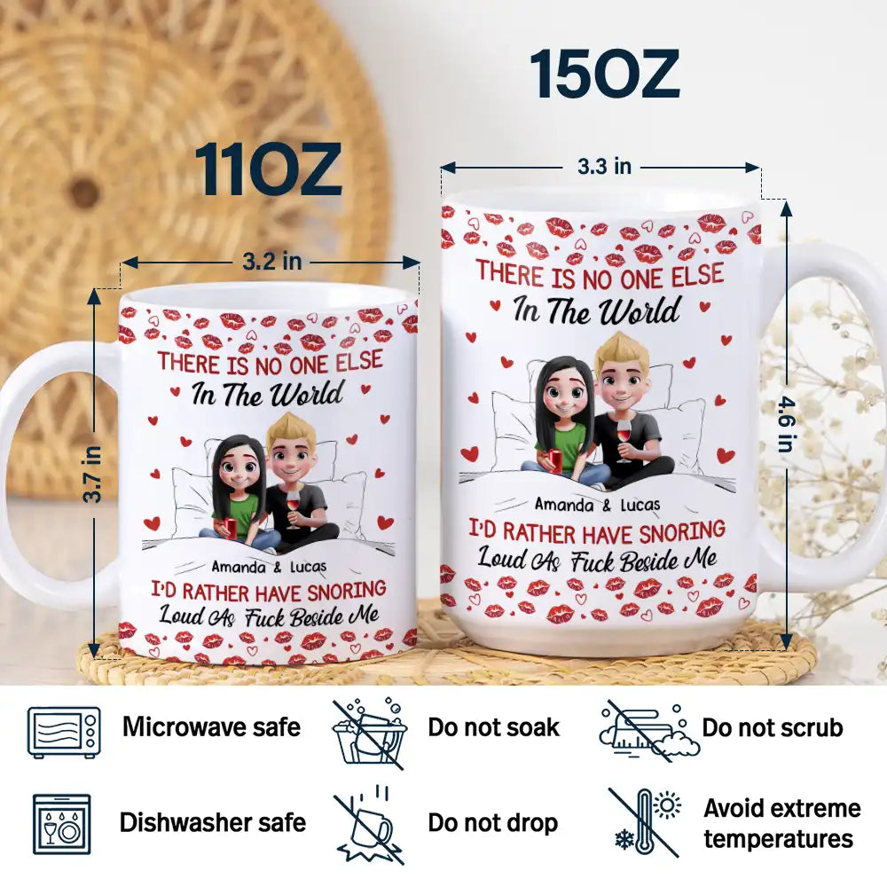 Snoring Partner No One Else In The World Couple - Personalized White Edge-to-Edge Mug