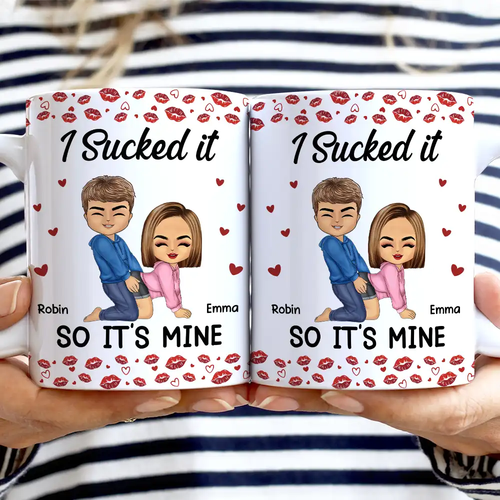I Licked It So It's Mine - Personalized White Edge-to-Edge Mug