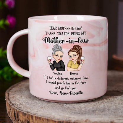 Punch Her In The Face - Personalized Marble Mug