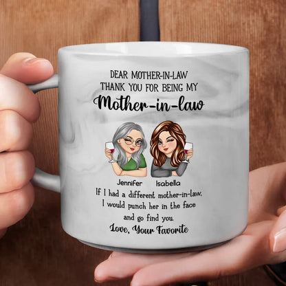 Punch Her In The Face - Personalized Marble Mug