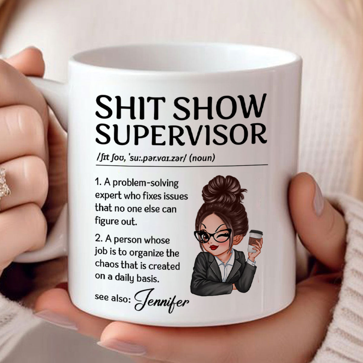 A Problem Solving Expert Personalized Mug, Funny Gift For Colleagues, Coworkers, Work Friends, Work Besties