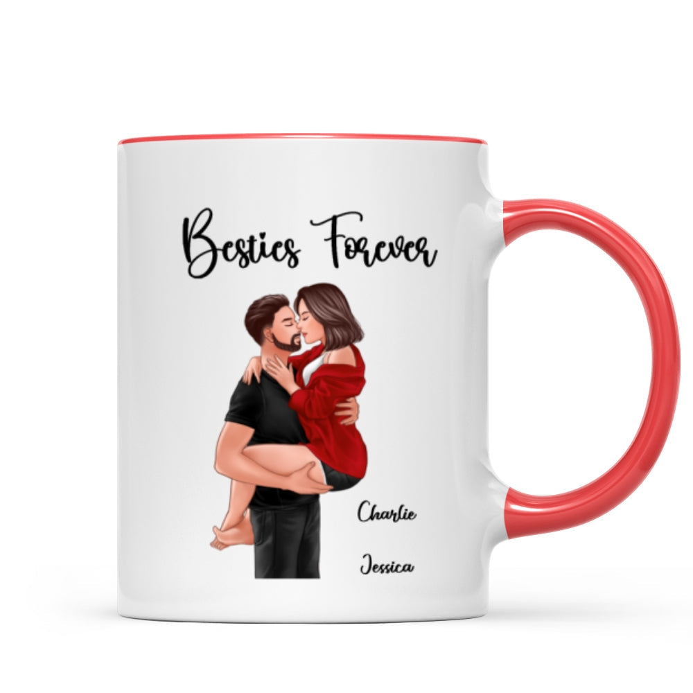 Man Holding Woman Kissing Together Since Gift For Couple Personalized Mug