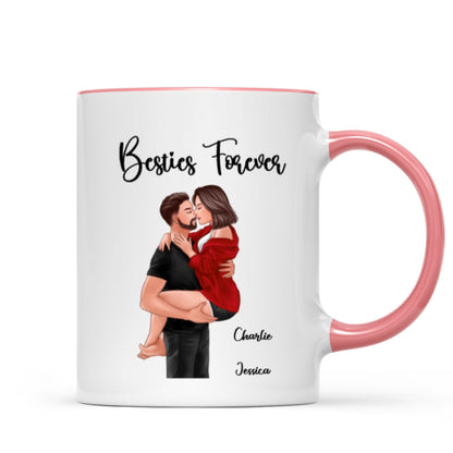 Man Holding Woman Kissing Together Since Gift For Couple Personalized Mug