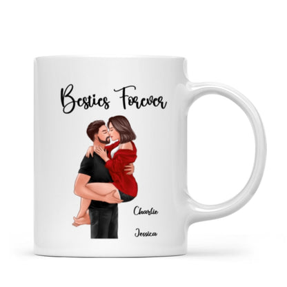 Man Holding Woman Kissing Together Since Gift For Couple Personalized Mug