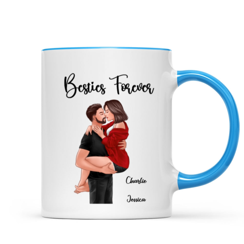 Man Holding Woman Kissing Together Since Gift For Couple Personalized Mug