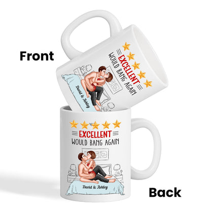 Five - Star Sexy Couple Kissing On Bed Personalized Mug