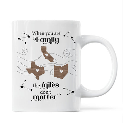 Long Distance Family Friends Siblings Sisters Besties Personalized Mug, Togetherness Christmas Gift, Birthday Gift, Gift For Loved Ones Far Away