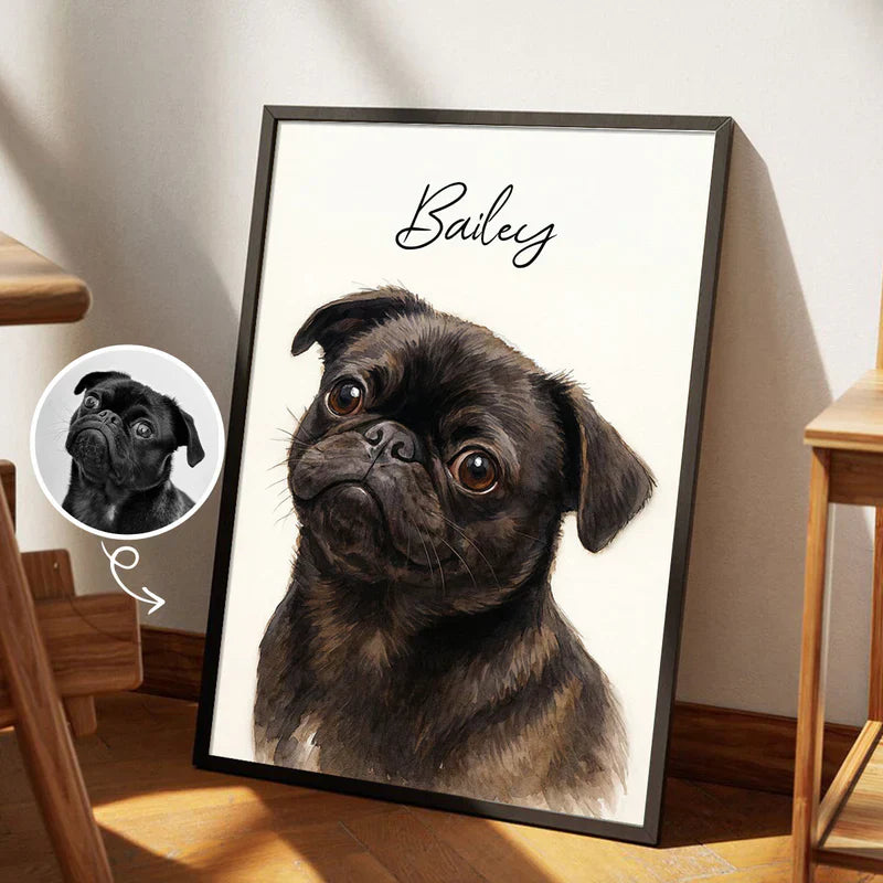 Custom Watercolor Pet Portrait Mug Perfect for Dog Lovers