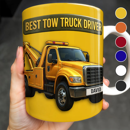 Best Tow Truck Driver - Personalized Custom Coffee Mug - TRUCK002_MG