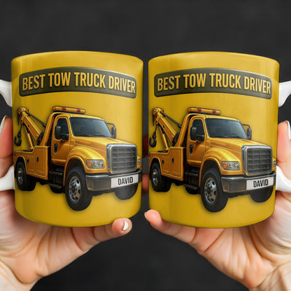 Best Tow Truck Driver - Personalized Custom Coffee Mug - TRUCK002_MG