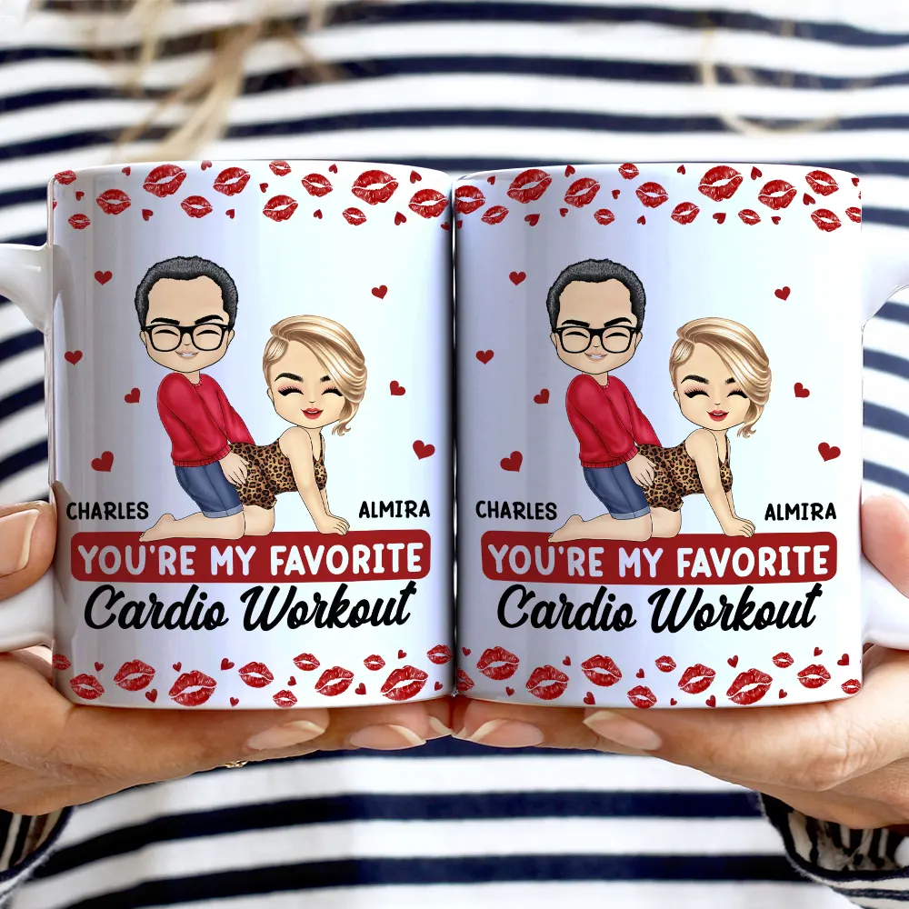 My Favorite Thing To Do Is You Romantic Couple - Personalized White Edge-to-Edge Mug