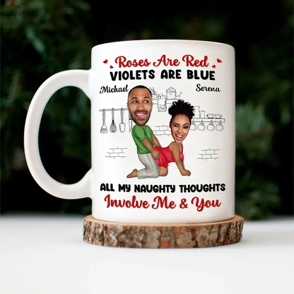 Custom Photo Couple Roses Are Red The Morning Is Foggy - Personalized Mug