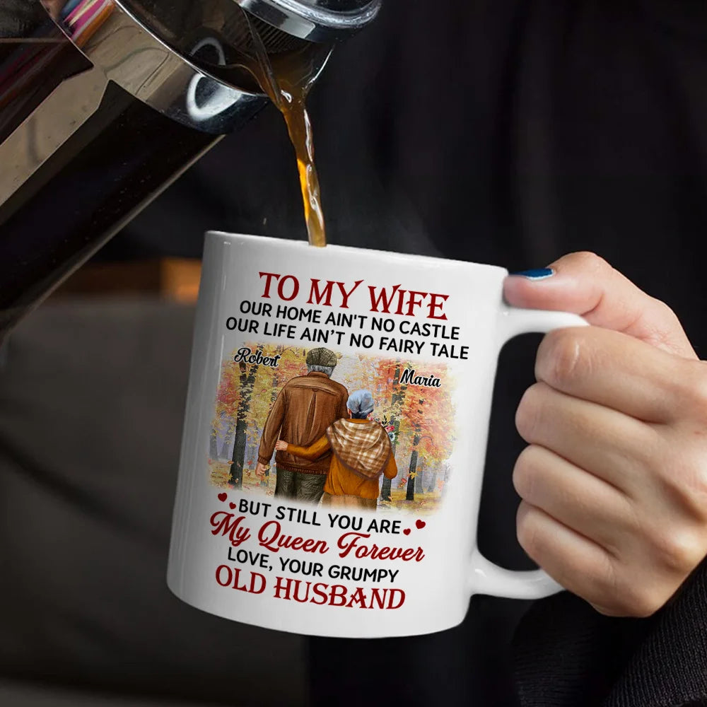 Couple To My Wife Our Home Ain't No Castle - Personalized Mug