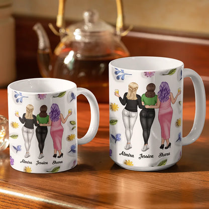 Right In The Kidney Besties Sisters - 3D Inflated Effect Printed Mug, Personalized White Edge-to-Edge Mug