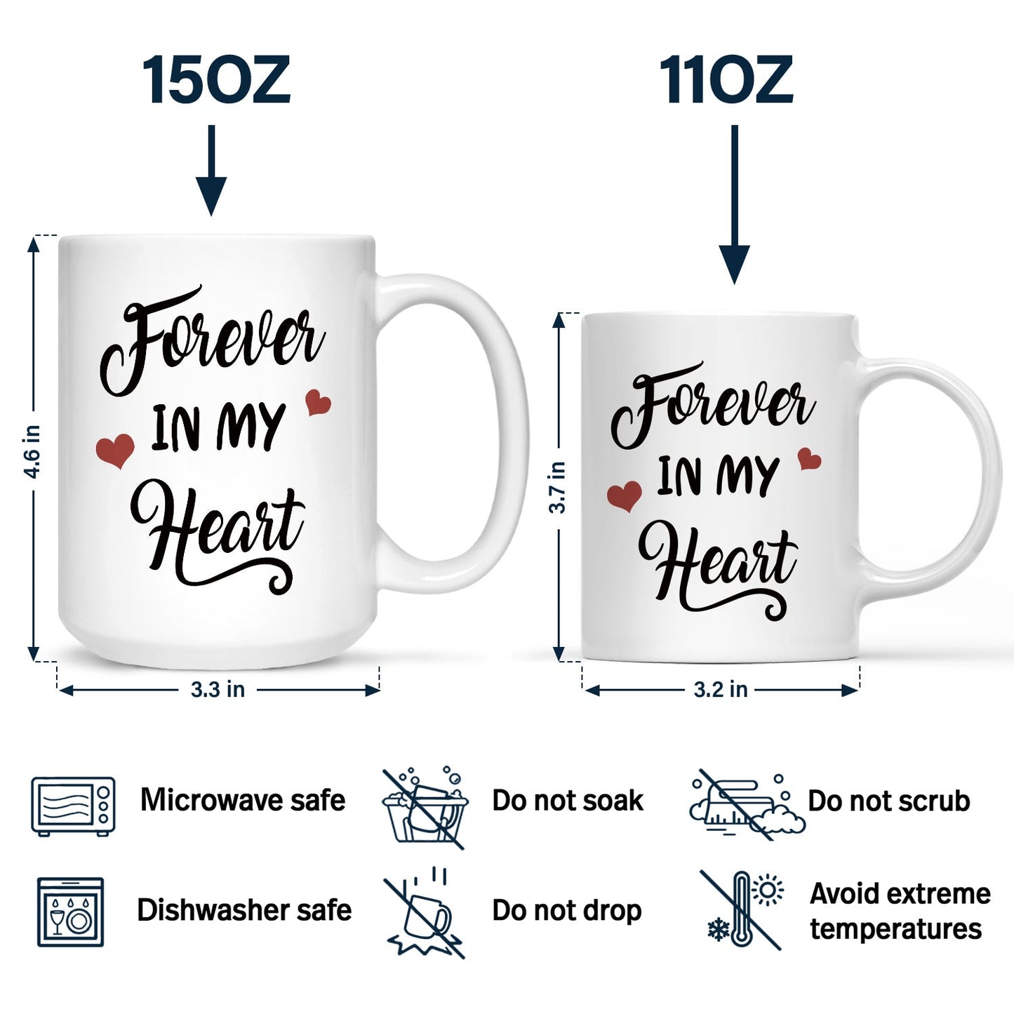 Dog Dad Forever In My Heart - Memorial Gift For Dog Lovers - Personalized Mug