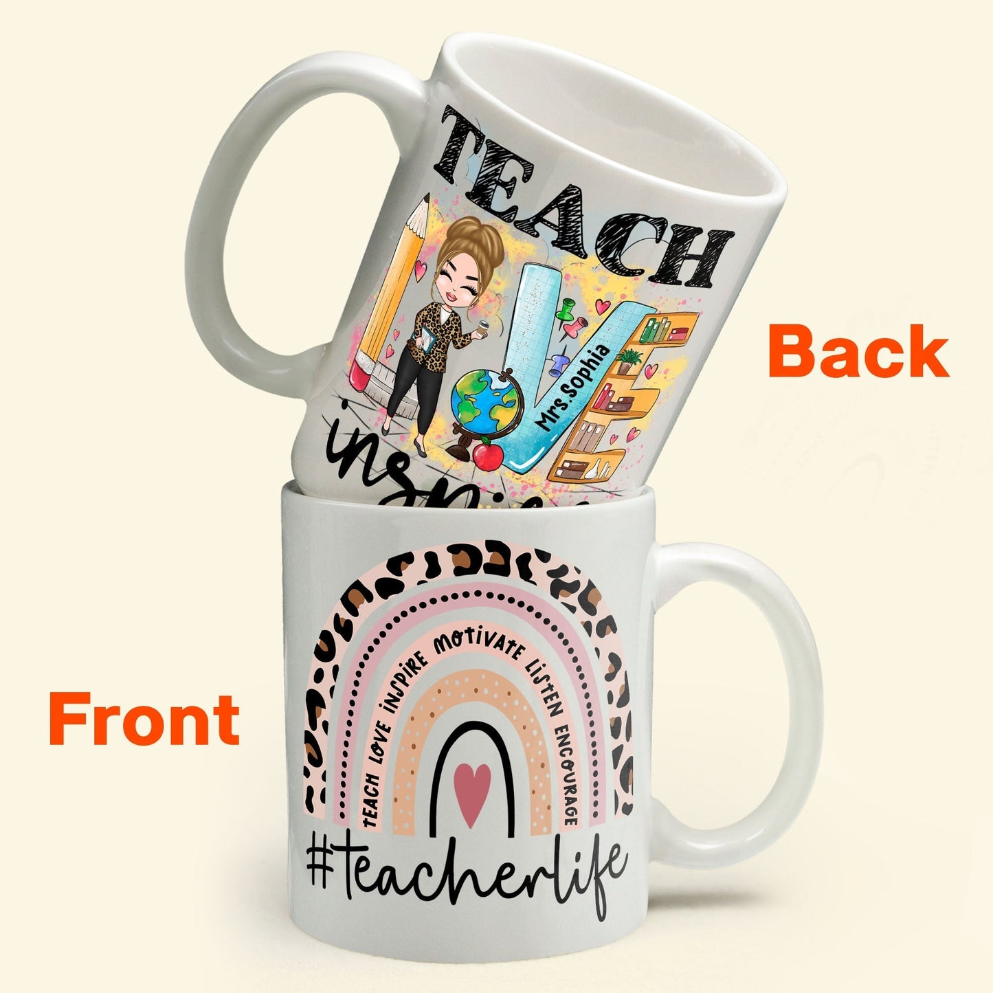Teacher Life - Personalized Mug - Birthday Gift For Teachers