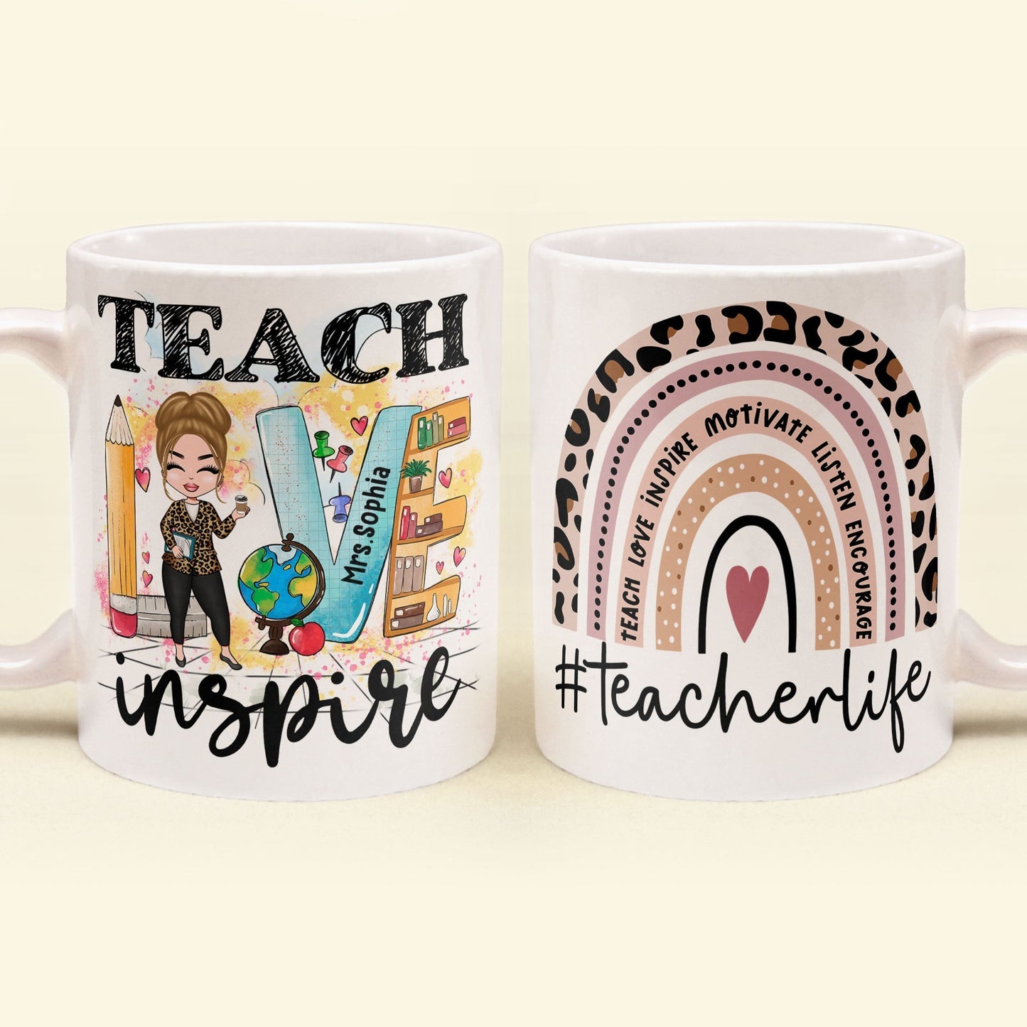 Teacher Life - Personalized Mug - Birthday Gift For Teachers