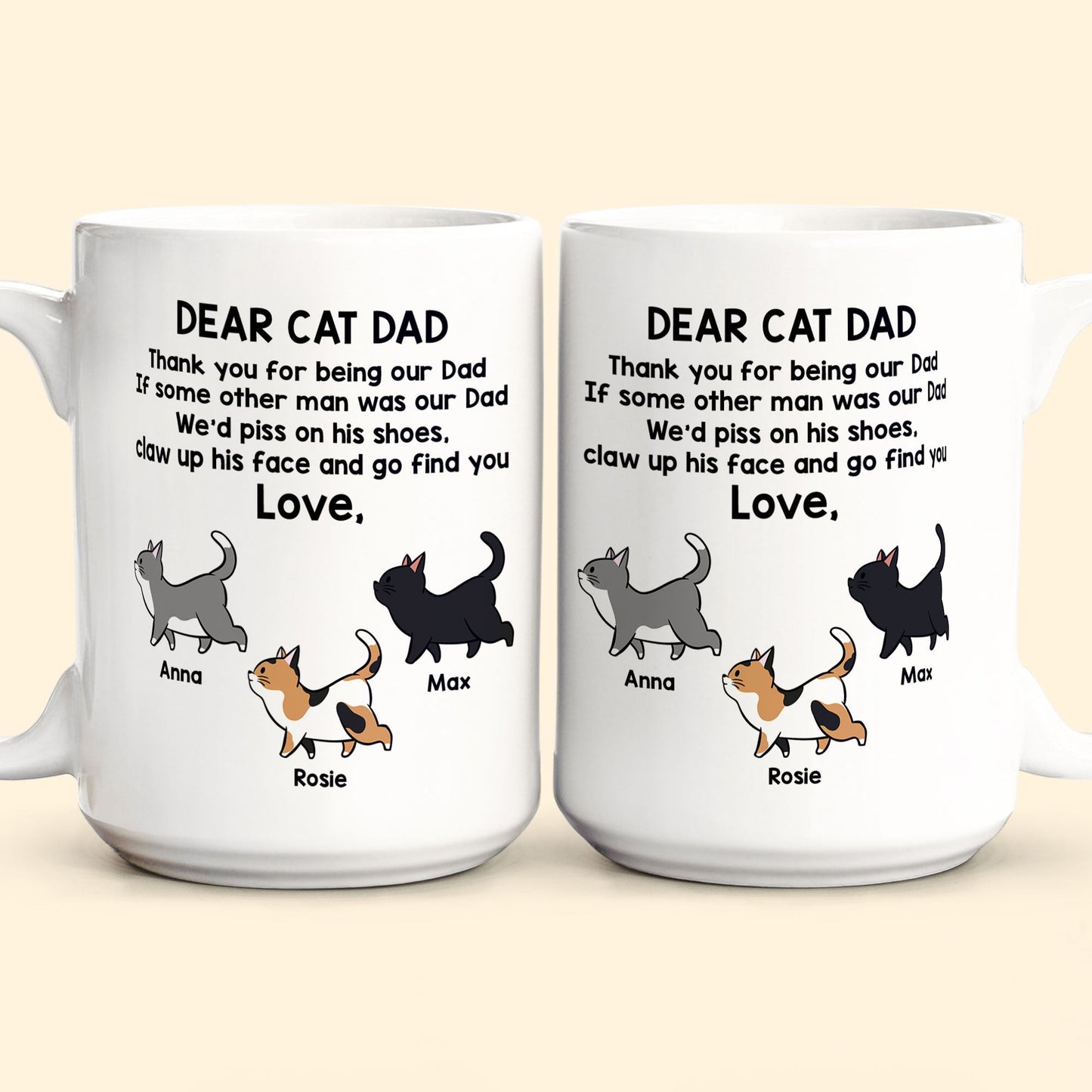 Thank You For Being Our Dad - Personalized Mug
