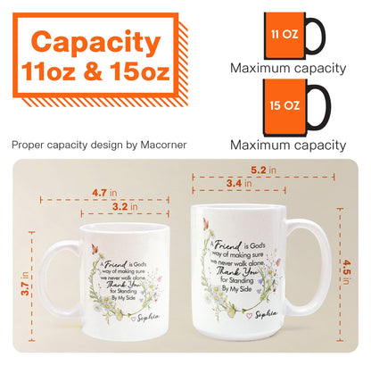 Thank You For Standing By My Side - Thank You Mug Friendship - Personalized Mug