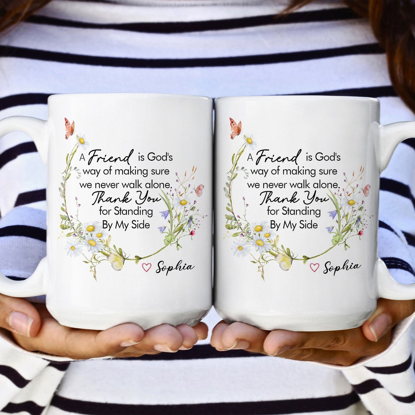 Thank You For Standing By My Side - Thank You Mug Friendship - Personalized Mug