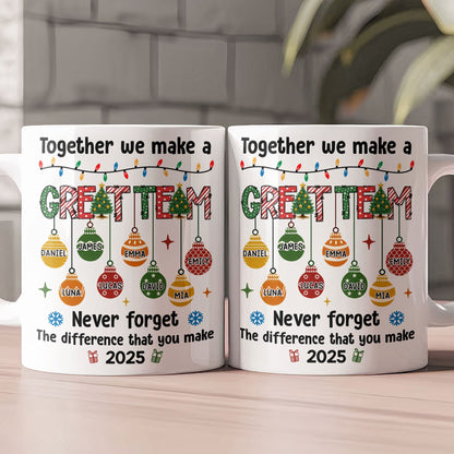 Thank You Gifts Employee Appreciation - Together We Make A Great Team - Personalized Mug