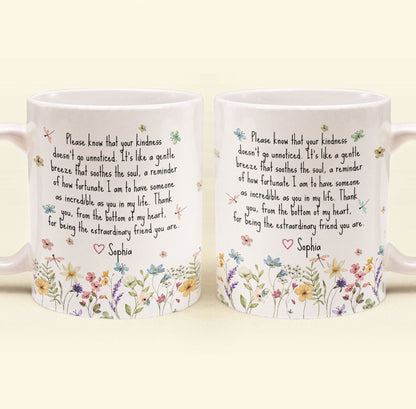 Thank You Gifts For Boss, Coworkers, Friends, Family - For Being The Extraordinary Friend - Personalized Mug